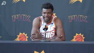 Udoka Azubuike 2023 Phoenix Suns Media Day Press Conference [upl. by Atnoed]