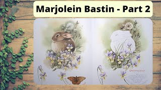 Lapin et pensées partie 2  pissenlits  Marjolein Bastin Inspired by Nature COLOR ALONG [upl. by Yemane]