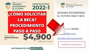 Cómo Solicitar la Beca Jóvenes Escribiendo el Futuro 2022I 1ERA Apoyo de 4900 SUBES CNBBBJ [upl. by Pierson]