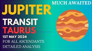 jupiter transit 2024 jupiter transit in taurus 2024 vedic astrology jupiter transit 2024 may [upl. by Hnah]