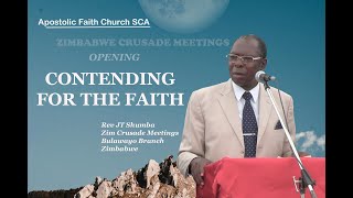 Rev Shumba Contending for the Faith Apostolic Faith Church SCA [upl. by Yanal756]