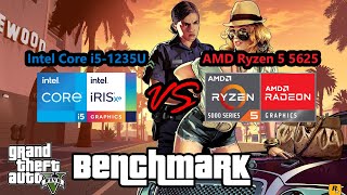 Intel Core i51235U vs AMD Ryzen 5 5625U  Grand Theft Auto V Benchmark [upl. by Malek]