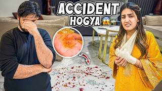 IQRA KA BHT BURA ACCIDENT HOGYA 😱  Khoon Sy Living Room Bhar Gya 🤯  Stitches Lgany Par Gaye 🤕 [upl. by Drawoh133]