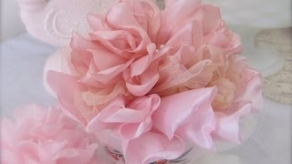 Beautiful and Easy Singed Melted Fabric Flower Tutorial [upl. by Sells240]