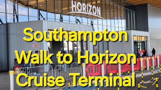 Southampton Walk to Horizon Cruise Terminal southampton southamptonport horizon msccruises [upl. by Adnauqahs972]