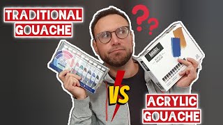 Acrylic Gouache versus Traditional Gouache Which is Better [upl. by Ikila]