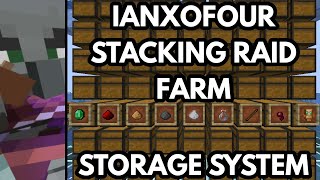 Ianxofours Stacking Raid Farm Storage System Minecraft 121  With filter for Totems [upl. by Nytsirt]