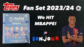 HIT Topps PSG Official Fan Set 202324 Hunting for Mbappe Football Relics amp Autos ⚽️ [upl. by Auqinihs614]