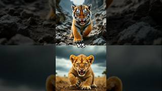 Lion cub vs Tiger cub vs Orange Cat Jaguar Phanter Cougar shorts animals cubs vs [upl. by Mutz]