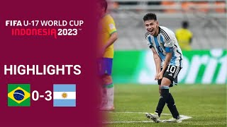 Brazil vs Argentina  03  Highlights  FIFA U17 World Cup 2023  Argentina vs Brasil Sub 17 [upl. by Aleunam]