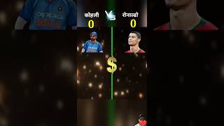 Virat Kohli vs Ronaldo football cricket cr7 fifa ipl amazingfact fact cricket viratkohli [upl. by Aramo]