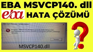 EBA CANLI DERS MSVCP140 dll HATASI ÇÖZÜMÜ  Eba msvcp140dll canlı ders hata EBA UZAKTANEĞİTİM [upl. by Icak]