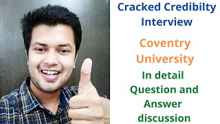 Credibility interview Coventry University  Uk universities [upl. by Nace]