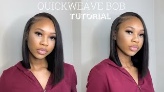 HOW TO Quick weave Bob w bundles ft Amanda Hair [upl. by Htial]