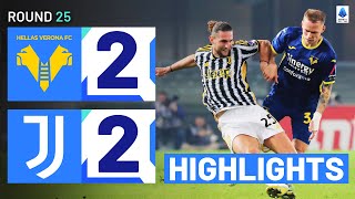 VERONAJUVENTUS 22  HIGHLIGHTS  Juve held back in 4goal thriller  Serie A 202324 [upl. by Lebasiairam613]