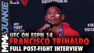 Francisco Trinaldo considers 170 move after KO  UFC on ESPN 14 postfight interview [upl. by Barbarese565]