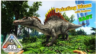 how to PAINT DINOS 3 STEPS ark tutorial pc ps xbox switch ASE [upl. by Anyar]