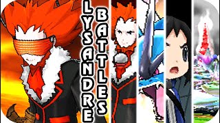 Pokémon X and Y  All Team Flare Boss Lysandre Battles 1080p60 [upl. by Daren]