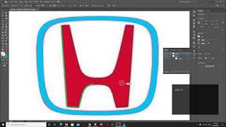 How to Make a Vector Honda Logo [upl. by Ahsirtap]