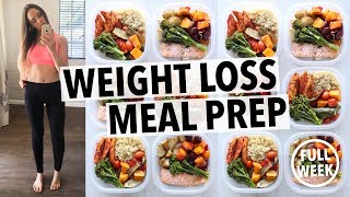 WEIGHT LOSS MEAL PREP FOR WOMEN 1 WEEK IN 1 HOUR [upl. by Lightman]