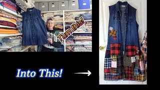 Upcycled clothing tutorial how to make a duster [upl. by Kylander]