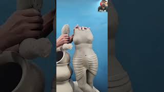 Makhan chor krishna 🥰❤️how to make clay krishna idols makhanchorkrishnagopal makingkrishna [upl. by Akceber]