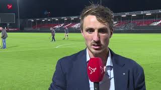 Aanvoerder Tim Receveur van Almere City FC over verloren wedstrijd tegen Jong Ajax [upl. by Loraine]