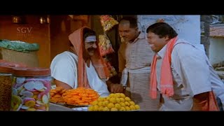 Doddanna Sweet Shop in village Comedy Scene  Bhairava Kannada Movie  Doddanna Best Comedy [upl. by Ecinom119]