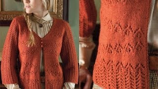 16 Lace Cardigan Vogue Knitting Early Fall 2010 [upl. by Anaicilef527]