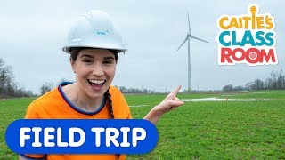 Visit A Giant Wind Turbine on a Wind Farm  Caities Classroom Field Trip  Science For Kids [upl. by Erinna380]