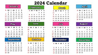 2024 Calendar [upl. by Munsey]