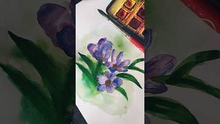 Flowers PaintingWatercolouflowerpaintingwatercolorpaintingflowersflowerartsatisfying [upl. by Kelsy]