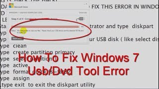 How To Fix Windows 7 usbdvd Tool Error we were unable to copy files WORKS 100 [upl. by Wilhide824]