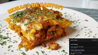 Musaca de cartofi cu carne tocata vita sau porc [upl. by Ahsek74]