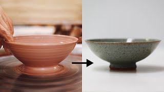 How to Make a Stoneware Pottery Bowl from Beginning to End — Narrated Version [upl. by Acinonrev538]