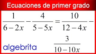 Ecuaciones fraccionarias de primer grado con una incógnita y denominadores compuestos 109 [upl. by Normand]