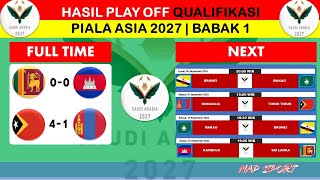 HASIL PLAY OFF QUALIFIKASI PIALA ASIA 2027  TIMOR VS MONGOLIA [upl. by Losse]