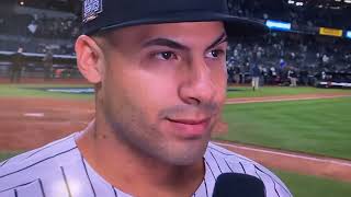 Gleyber Torres PostGame Interview Yankees win Game 4 World Series [upl. by Edia]