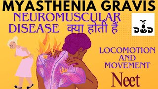 Myasthenia gravis disease  locomotion and movement ncert [upl. by Annavaj240]