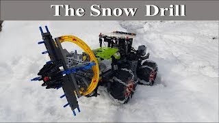 The Snow Drill  Lego Technic 42054 Claas Xerion 5000 Trac VC [upl. by Eatnhoj349]