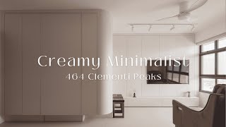 Home Tour  4Room BTO  Creamy Minimalist  464 Clementi Peaks [upl. by Ayimat]