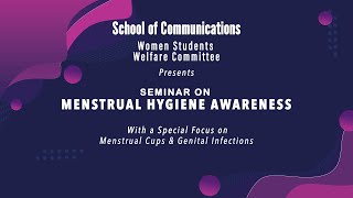 Seminar on Menstrual Hygiene Awareness  Special Focus on Menstrual Cup amp Genital Infections [upl. by Chaim115]