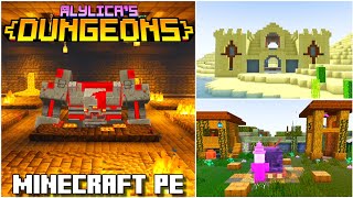 🏯NEW DUNGEONS ADDON for BEDROCK  MINECRAFT PE 121 addons [upl. by Lyndell420]