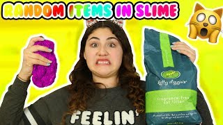 RANDOM ITEMS IN SLIME  PUTTING RANDOM ITEMS IN SLIME  Slimeatory 204 [upl. by Eenet]