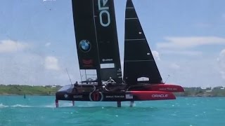 Mastering the foiling tack in the Americas Cup [upl. by Anelem79]