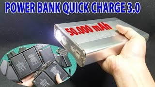 Build Power Bank Quick Charge 30 50000mAh with Old MacBook Battery [upl. by Cira]