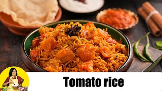 Tomato Rice South Indian Tomato Rice Tomato Bhaat by Tarla Dalal [upl. by Onabru]