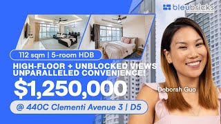 Singapore HDB  440C Clementi Avenue 3  5Room HDB  1250000  bleubricks By PLB  Deborah Guo [upl. by Woodford]