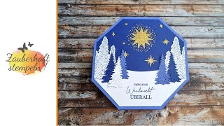 Weihnachtliche Pralinenverpackung  8eckig  Stülpschachtel  Lindt  Stampin Up  REGAL REINDEER [upl. by Nnylharas]