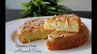 Gluten Free Almond cake  4 ingredient Almond cake  Asheescookbook [upl. by Attesor644]